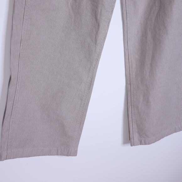 ABERCROMBIE & FITCH Baggy Pinstripe Carpenter Pant White/Tan Casual Men's 30 - Picture 4 of 8